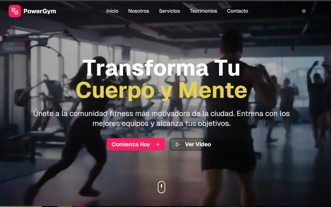 Sitio web Gym Power